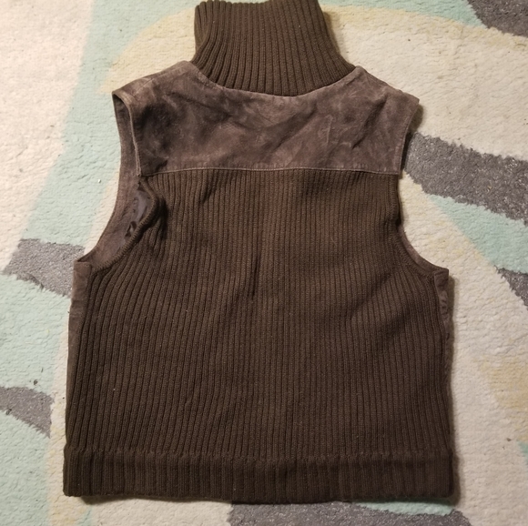 Genuine Leather Womens/Mens Retro Vest - Picture 2 of 4